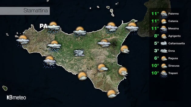 Meteo SICILIA Video: previsioni aggiornate